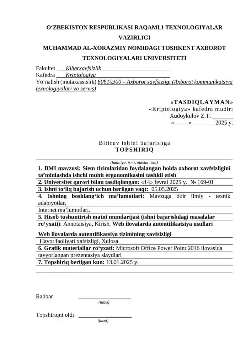 Web ilovalarni ko‘p faktorli autentifikatsiyalash yordamida himoyalash 2