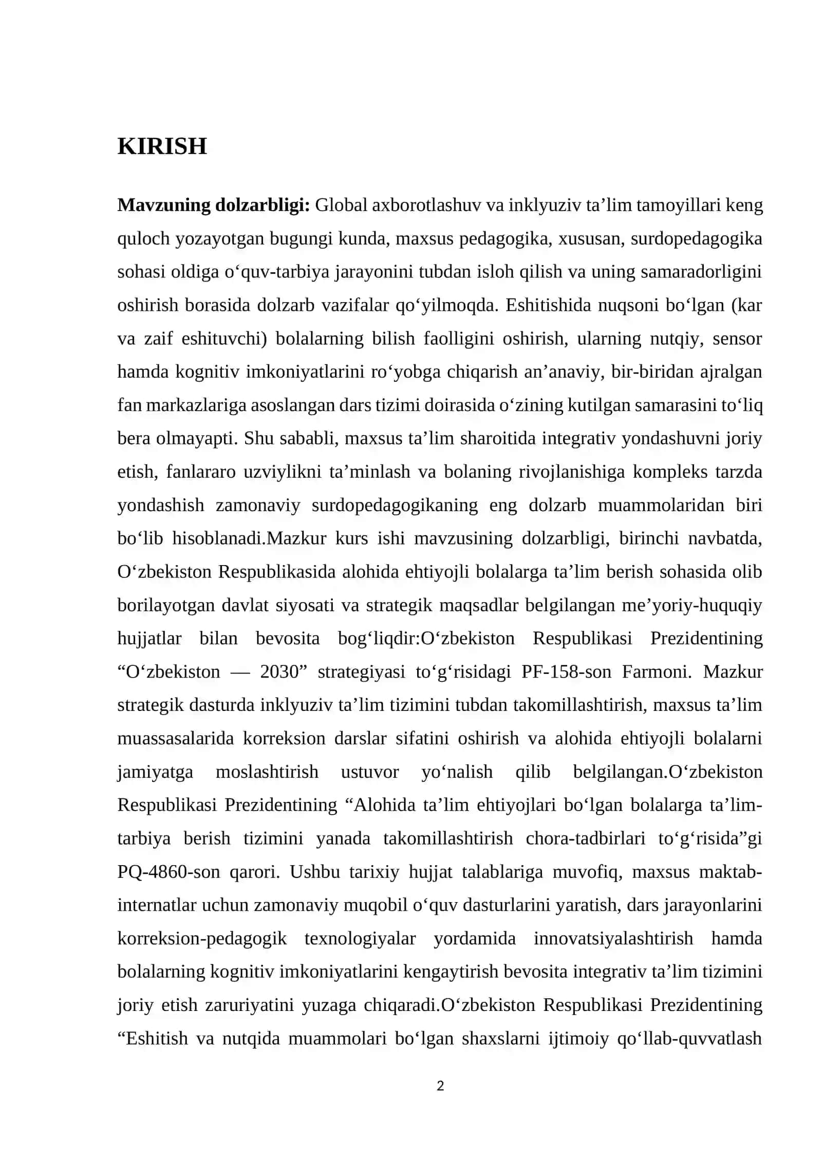 SURDOPEDAGOGIKADA INTEGRATIV TA’LIMNING PEDAGOGIK-PSIXOLOGIK MOHIYATI 2