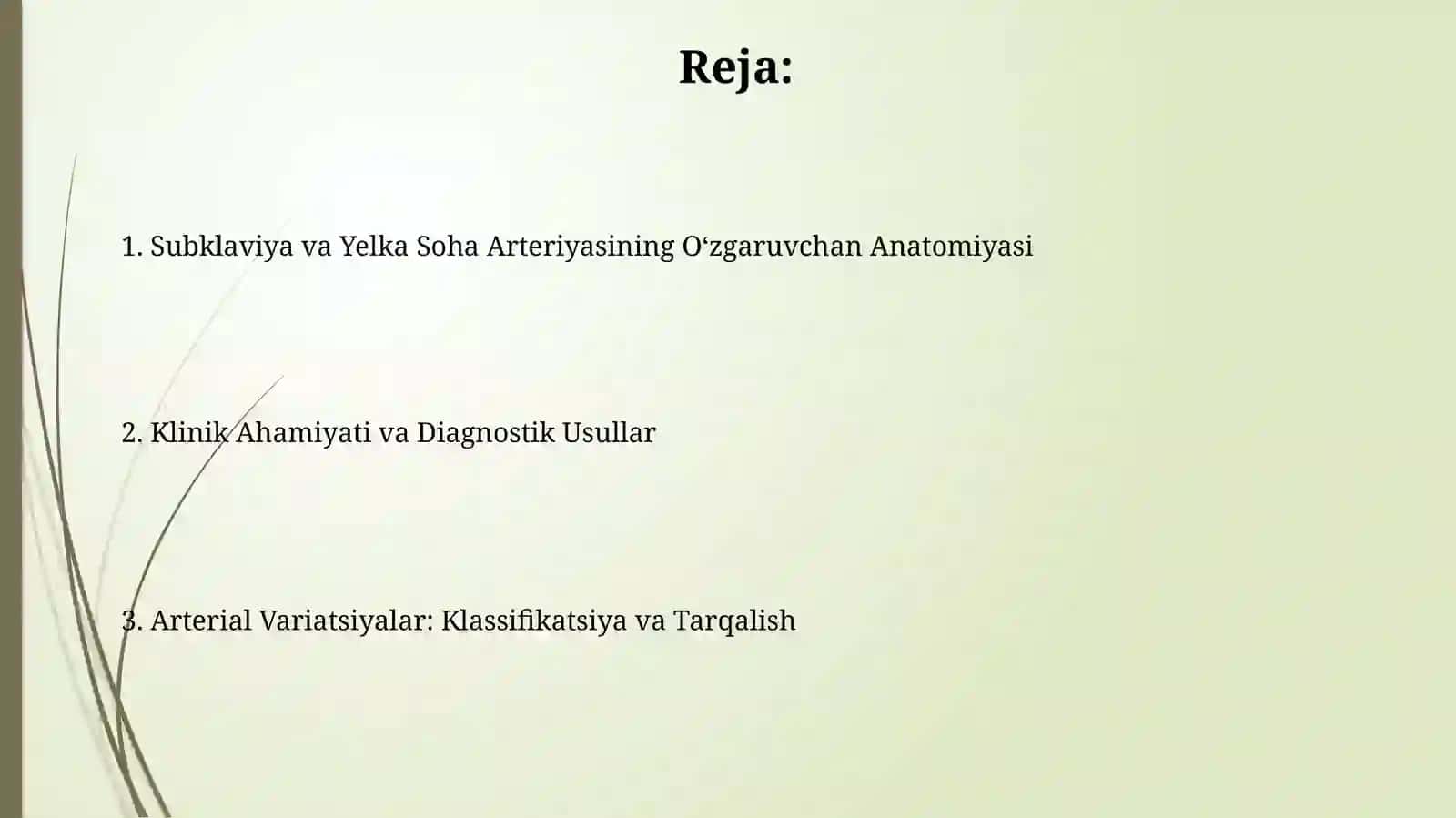 Oʻmrov osti va yelka sohalari arteriyalarining variant anatomiyasi 2