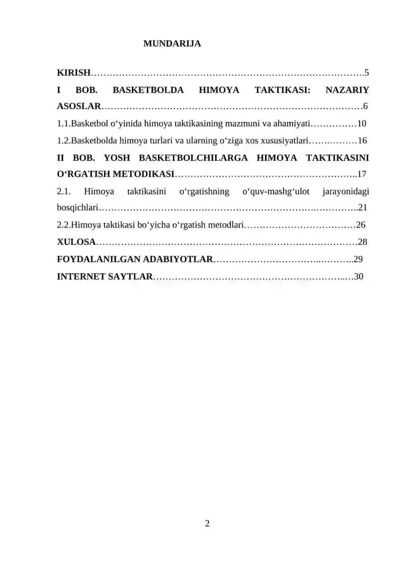 Sport o‘yinlari va uni o‘qitish metodikasi 2
