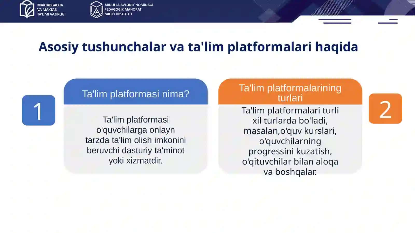 Fanni o'qitishga doir ta'lim platformalari va immersiv texnologiyalar 2
