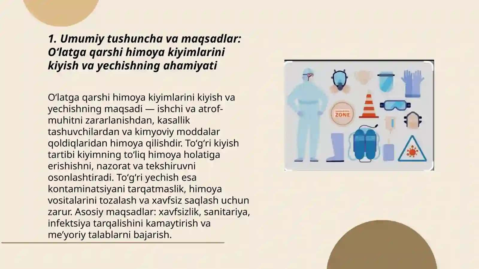 Oʻlatga qarshi himoya kiyimlarini kiyish va yechish tartibi va qoidalari 2
