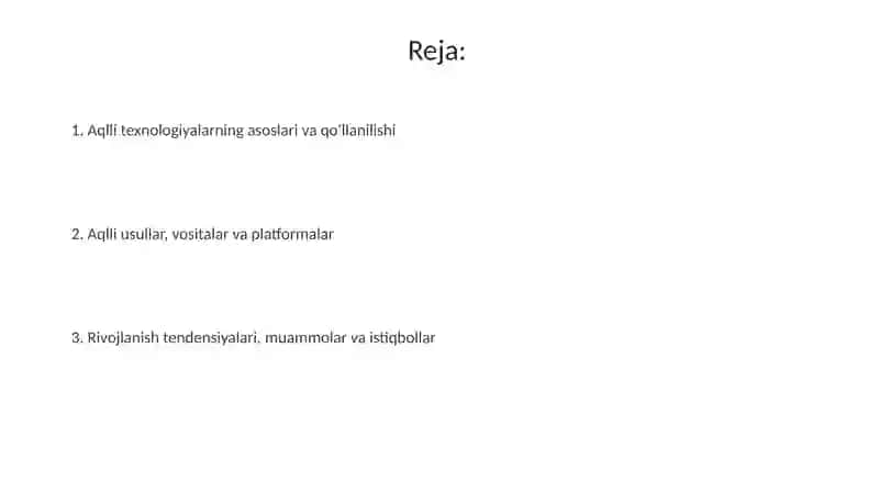 Aqlli Texnologiyalar 2