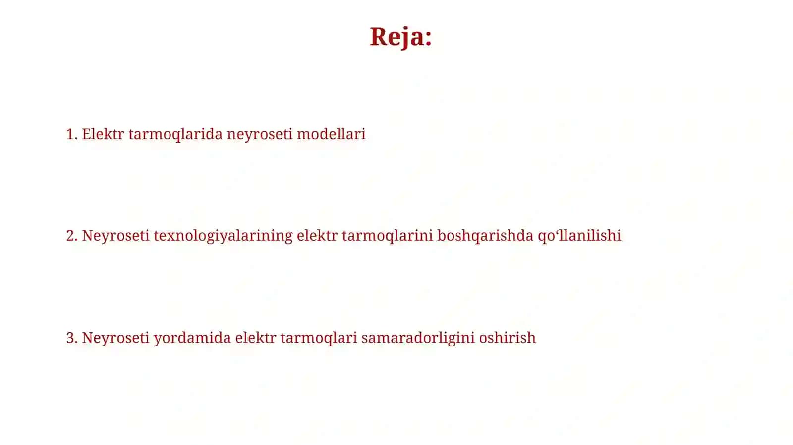 Elektr tarmoqlarini boshqarishda neyron texnologiyalar qo‘llash 2
