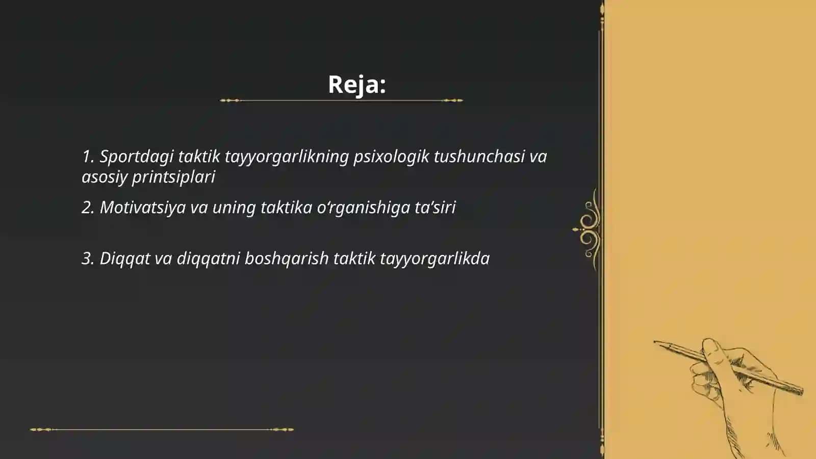 Sportdagi taktik tayorlashning psixologik asoslari 2