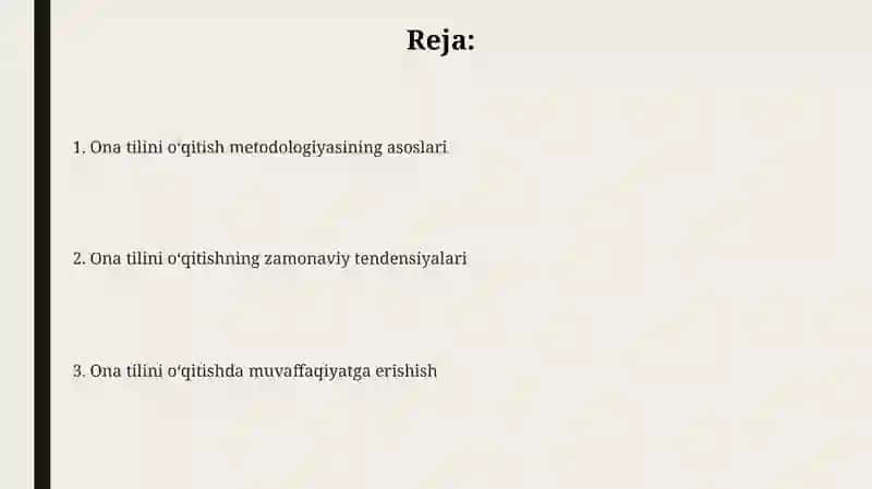ONA TILI VA UNI OʻQITISH METODIKASI 2