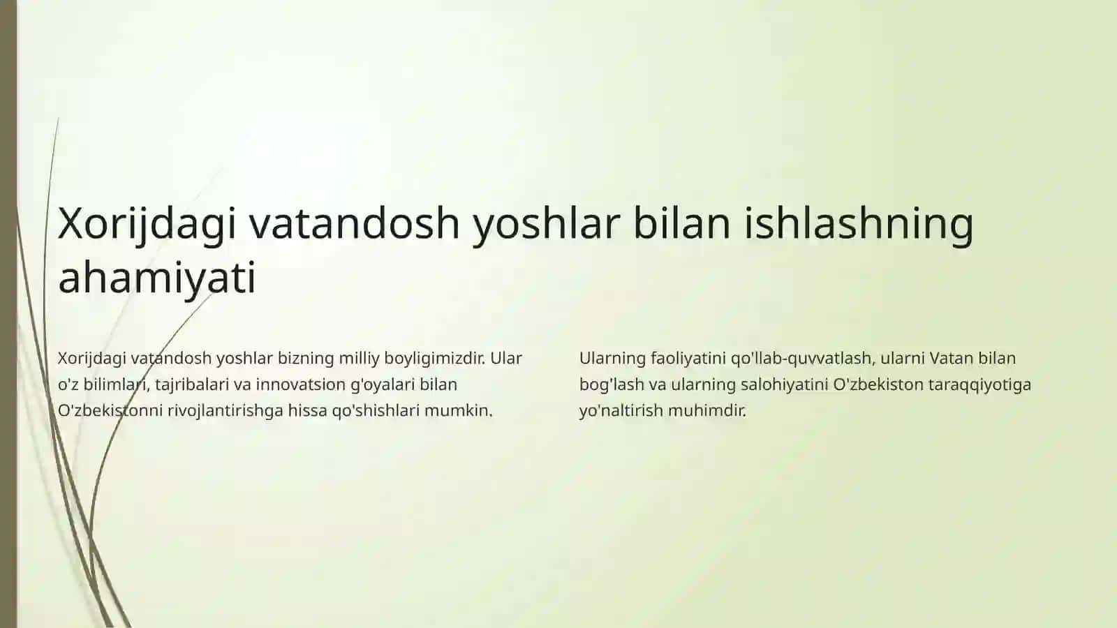 Xorijdagi vatandosh yoshlar bilan ishlash 2