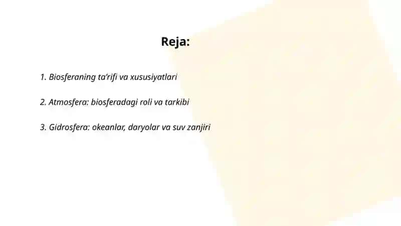 Biosfera va uning tarkibiy qismlari 2