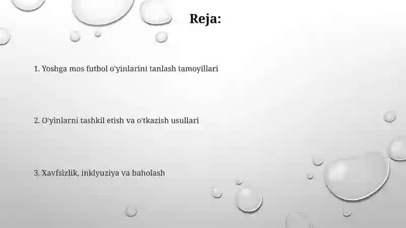 Yosh xususiyatlariga mos futbolga oid harakatli o‘yinlarni tanlash va o‘tkazish metodikasi 2