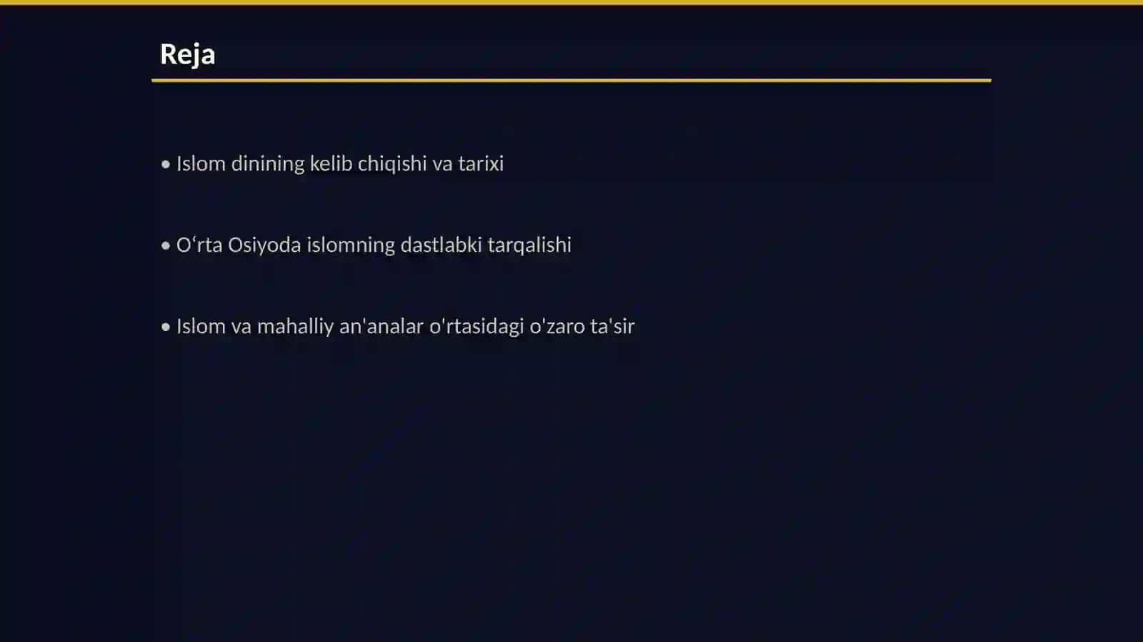 Oʻrta Osiyoda islom dinini tarqalishi 2
