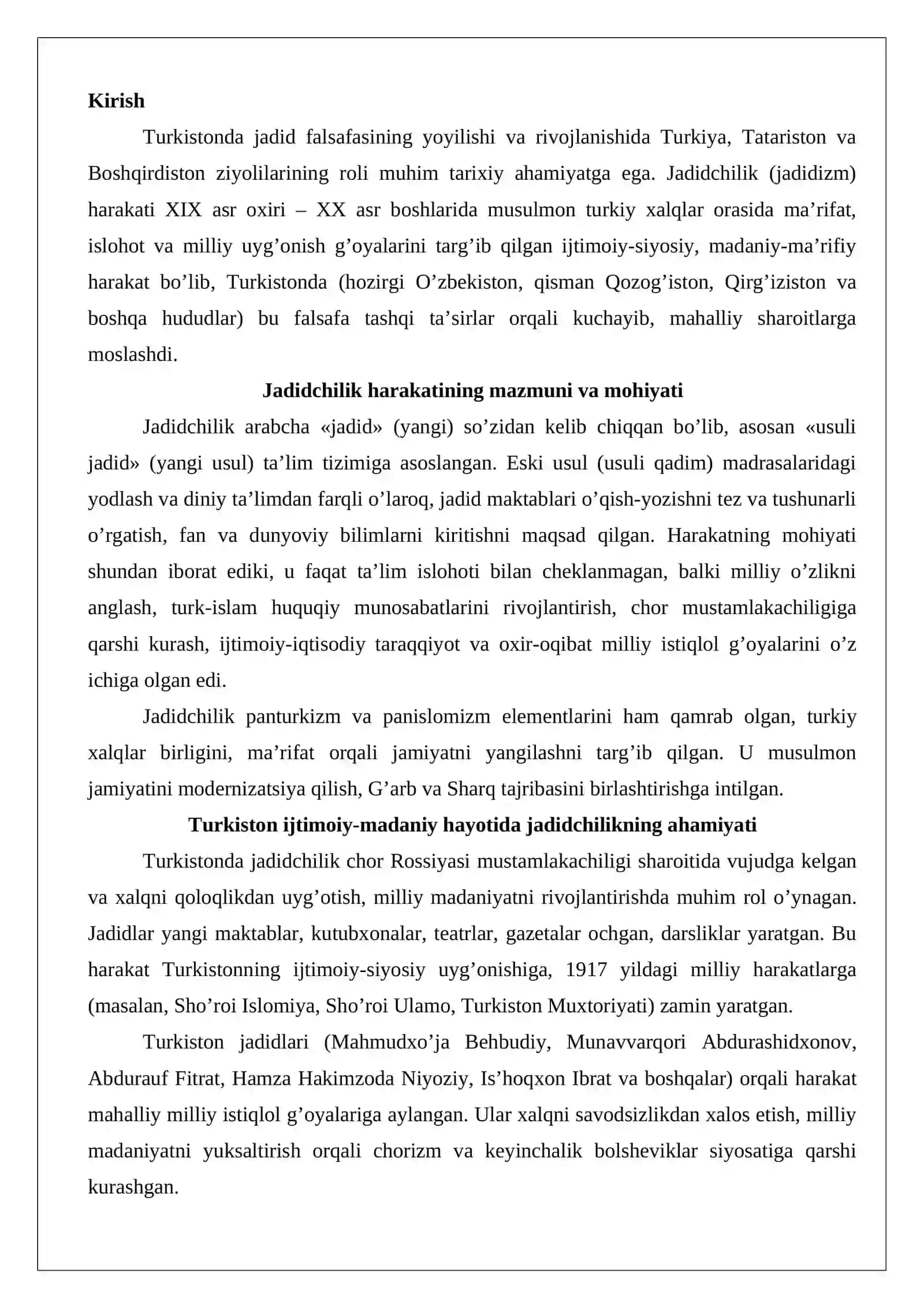 Turkistonda jadid falsafasining yoyilishi va rivojlanishida Turkiya, Tatariston va Boshqirdiston ziyolilarining roli 2
