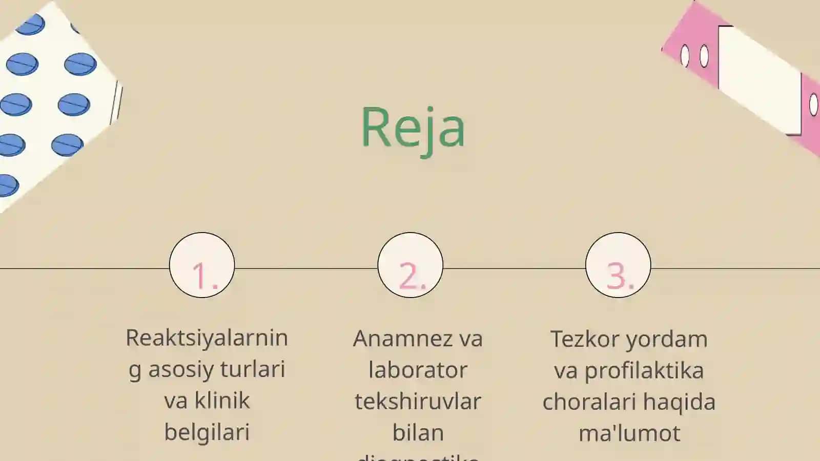 Dorilarga oʻtkir toksiko-allergik reaksiyalar. Anafilaktik shok klinikasi va diagnostikasi 2