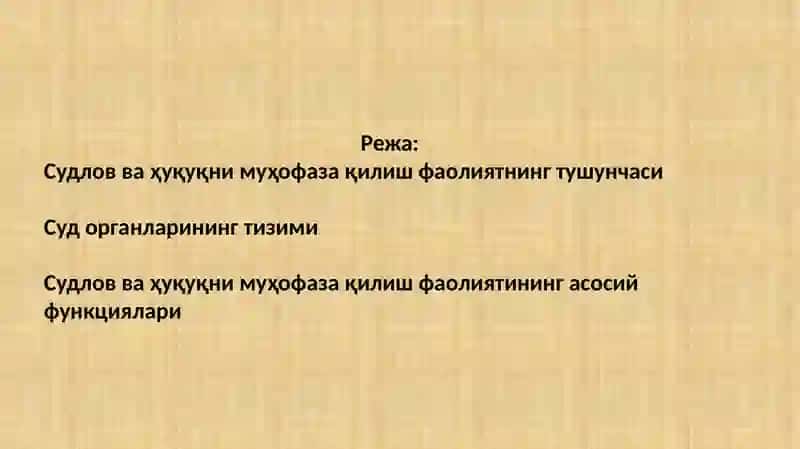 СУД ВА ҲУҚУҚНИ МУҲОФАЗА ҚИЛУВЧИ ОРГАНЛАР 2