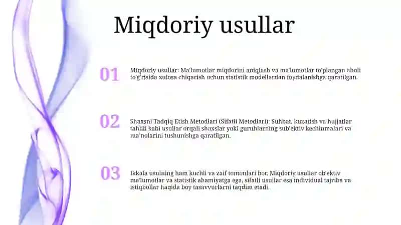 Shaxsni Tadqiq Etish Metodlari 2