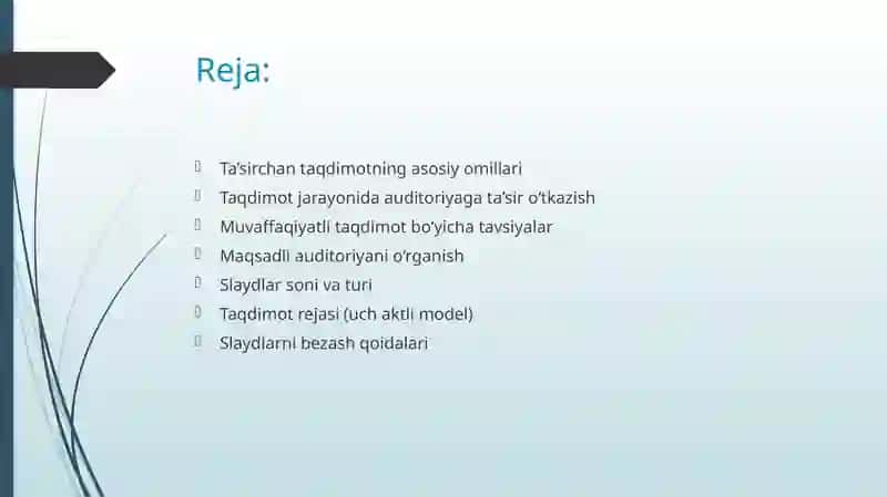Ishonch, qat’iyat va mahorat - Taqdimotning muvaffaqiyati 2