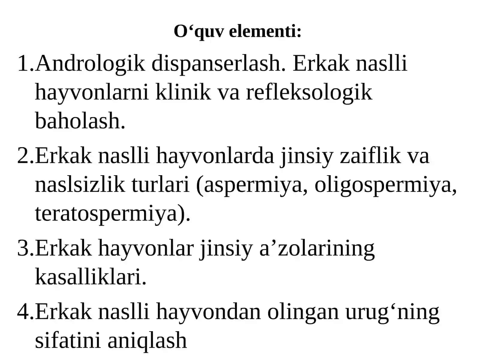 15-ma’ruza:Veterinariya andrologiyasiasoslari 2