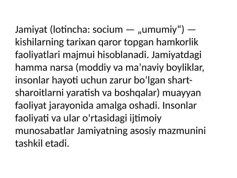 Jamiyatning ma'naviy hayoti 2