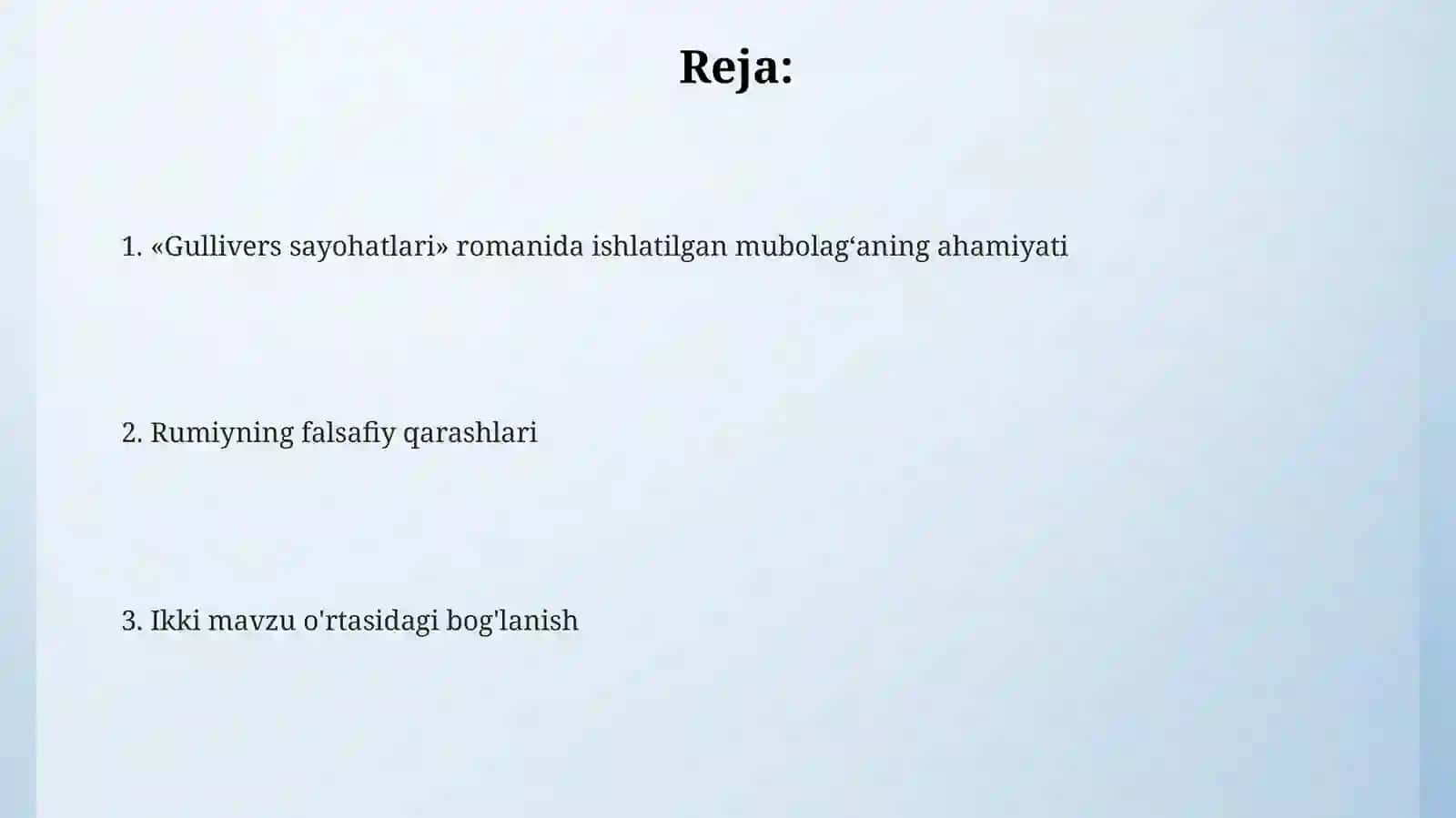 «Gulliverning sayohatlari» romanida mubolagʻaning ahamiyati 2