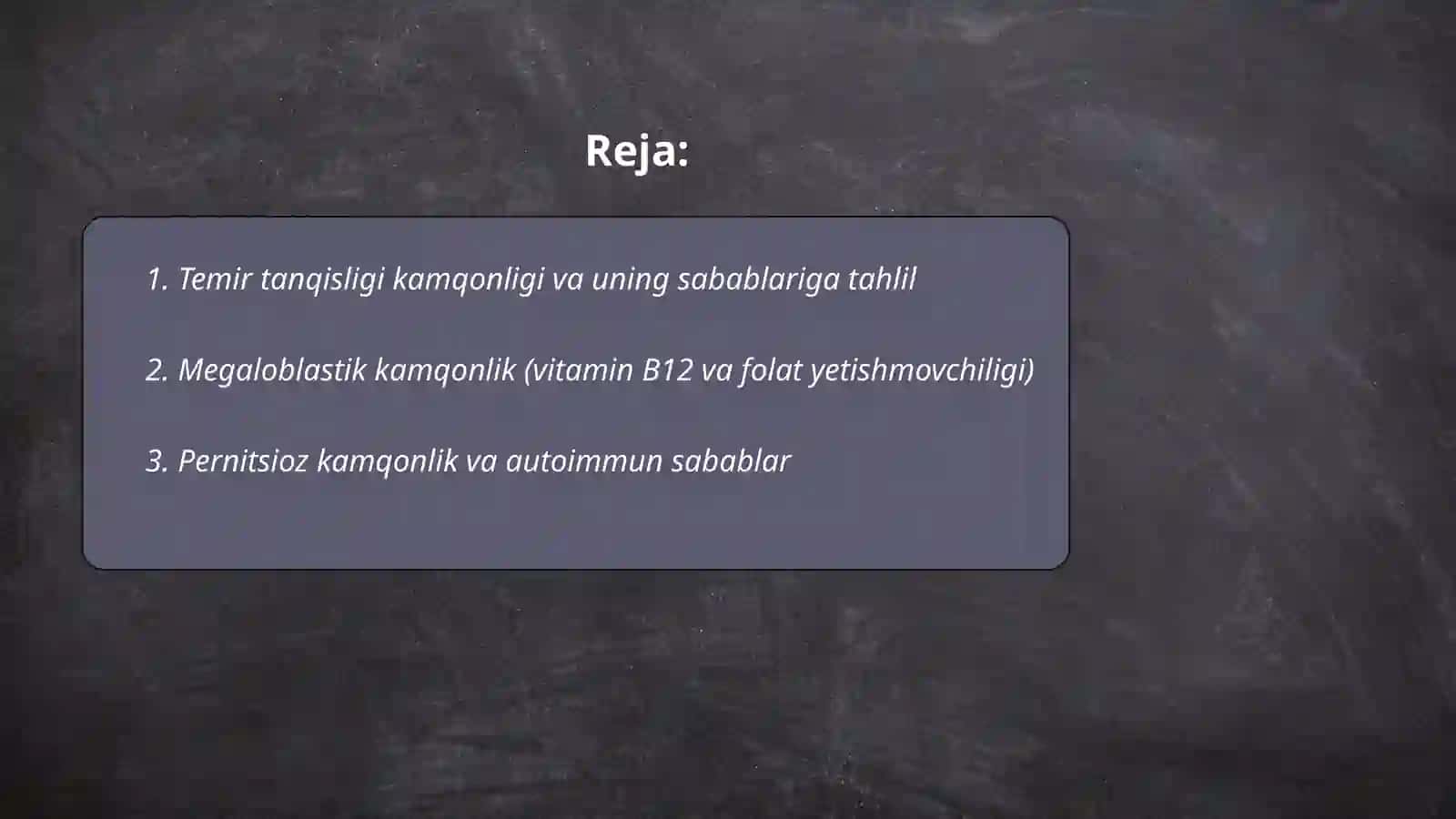 Kamqonlik turlari va sabablari 2