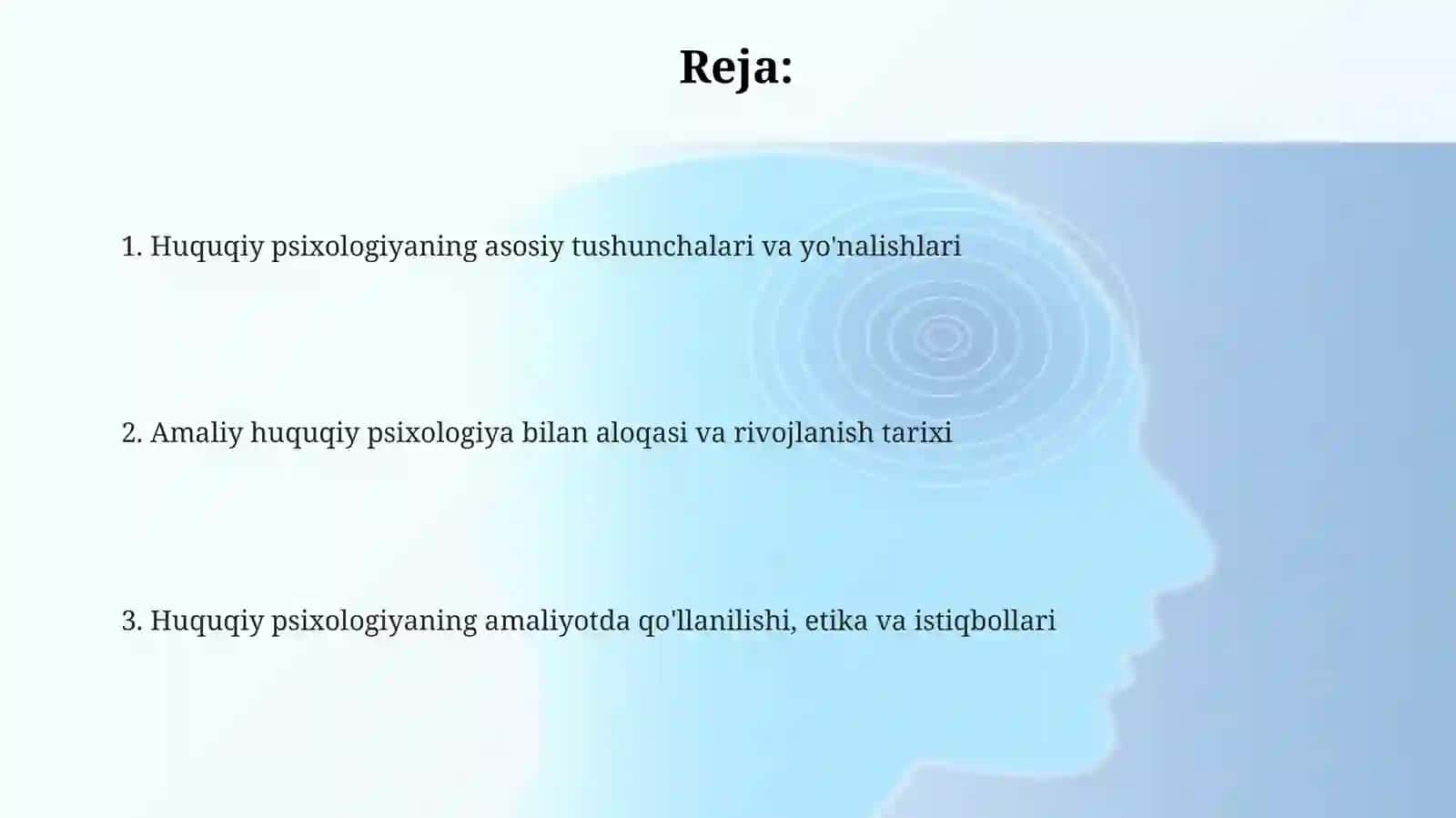 Huquqiy pisixologiya amaliy yuridik pisixologiyaning tarmog'i sifatida 2