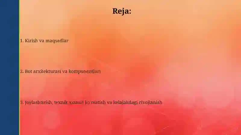 Yoʻnalishda mavjud fanlar boʻyicha maʼlumot beruvchi bot yaratish 2