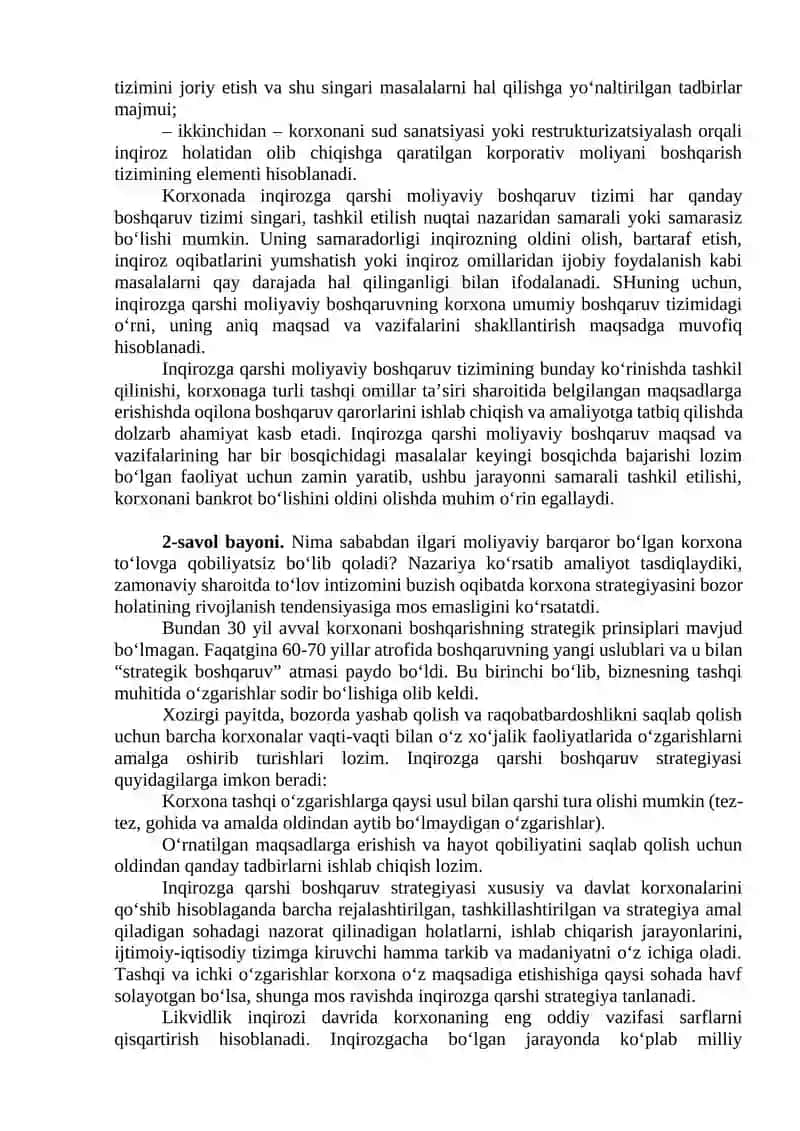 KORPORATIV TUZILMALARDA INQIROZGA QARSHI BOSHQARUVNING TASHKILIY XUSUSIYATLARI 2