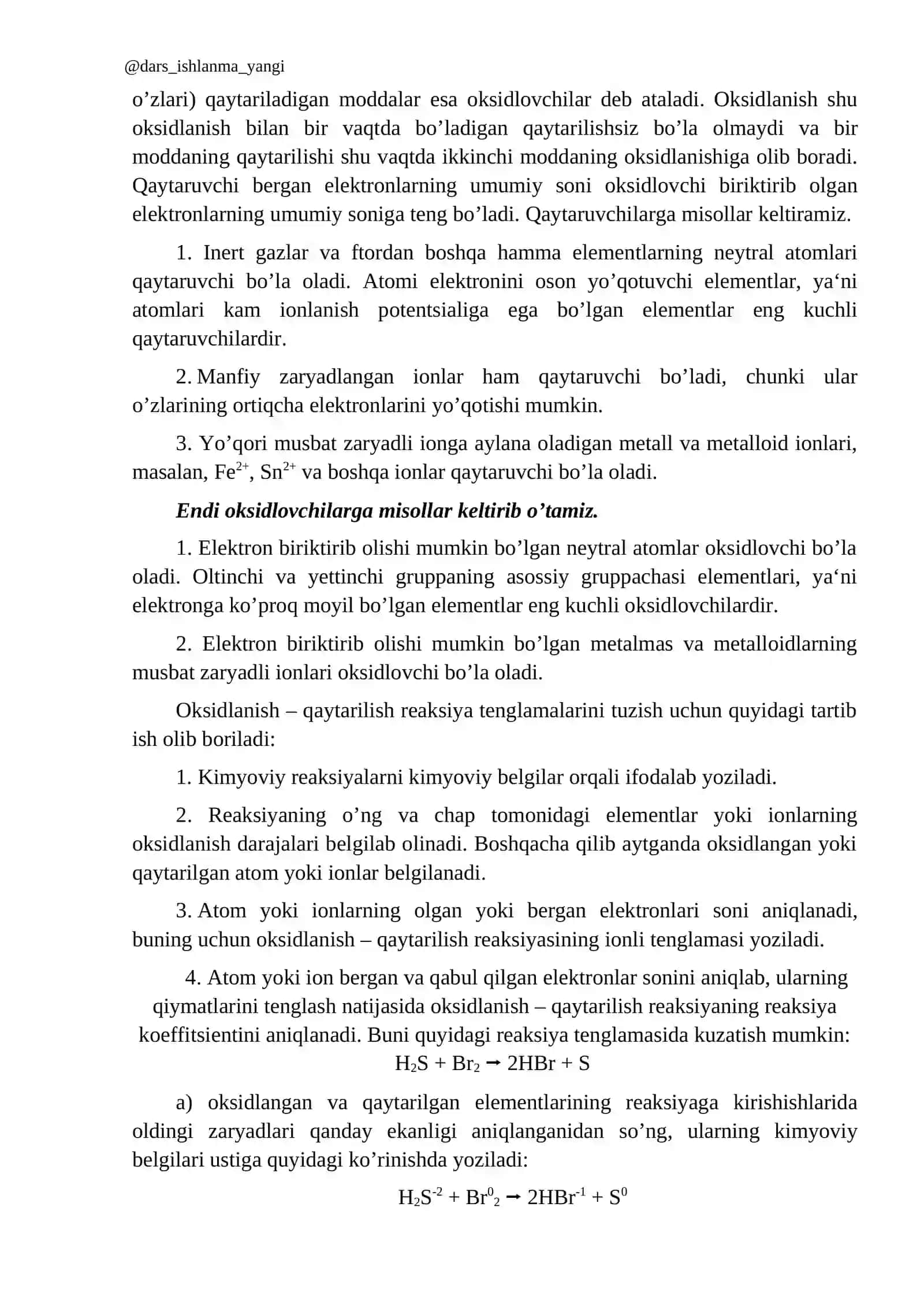 Kimyoviy reaksiyalar ikki tipda bo’linadi 2