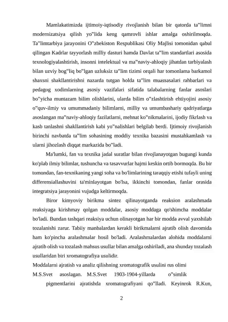 XROMATOGRAFIYANING TIBBIY IZLANISHLARDAGI IMKONIYATLARI 2