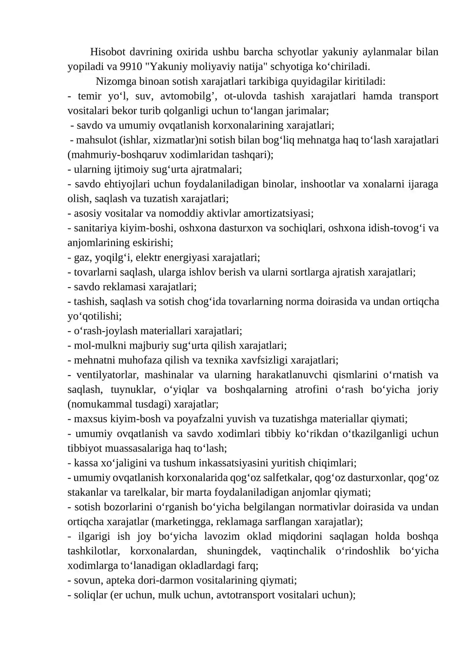 Davr xarajatlarining mazmuni va tarkibi 2