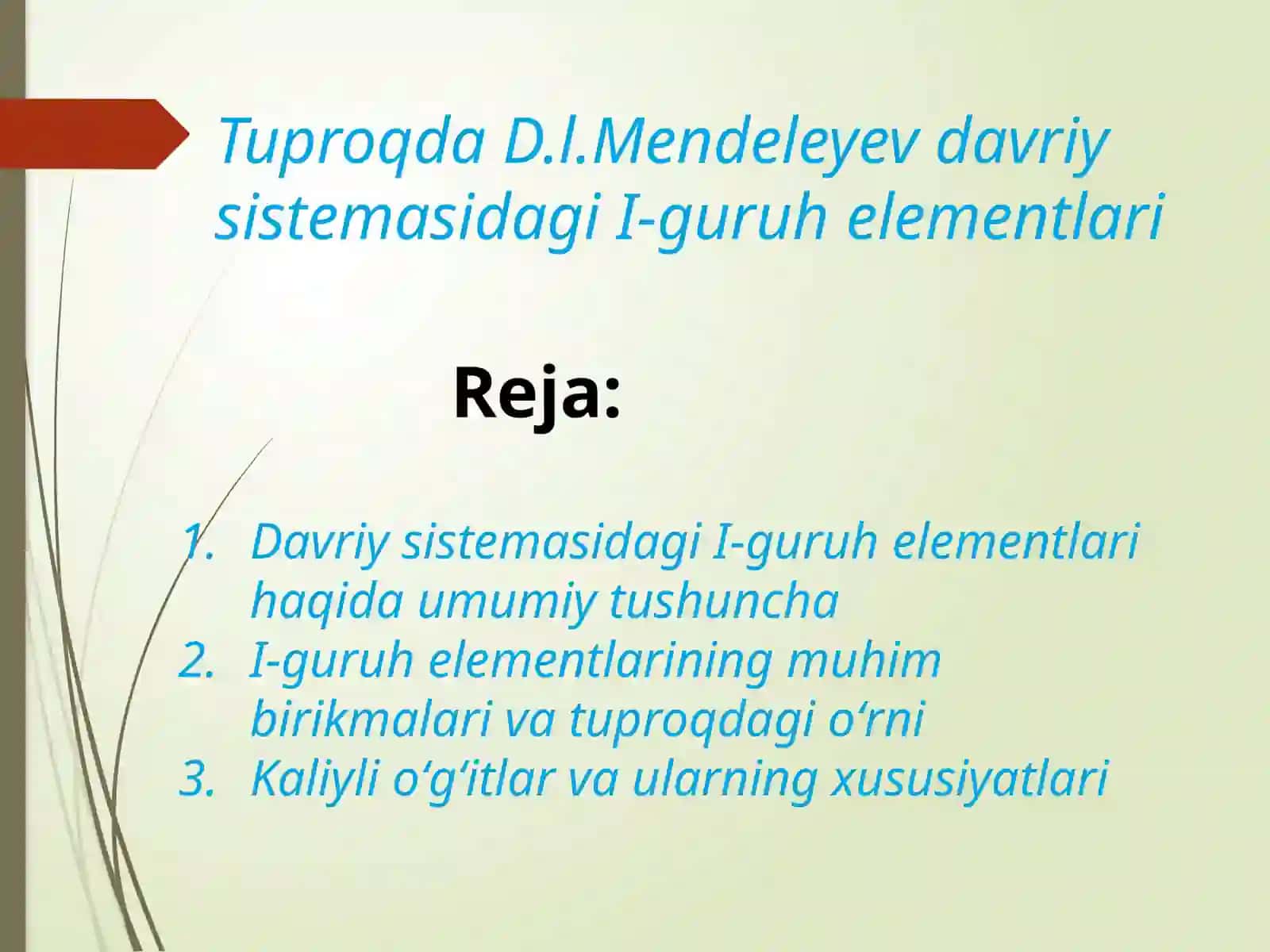 Tuproq kimyosi fanidan kurs ishi TAQDIMOTI 2