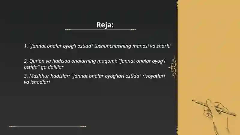 Jannat onalar oyog'i ostida 2