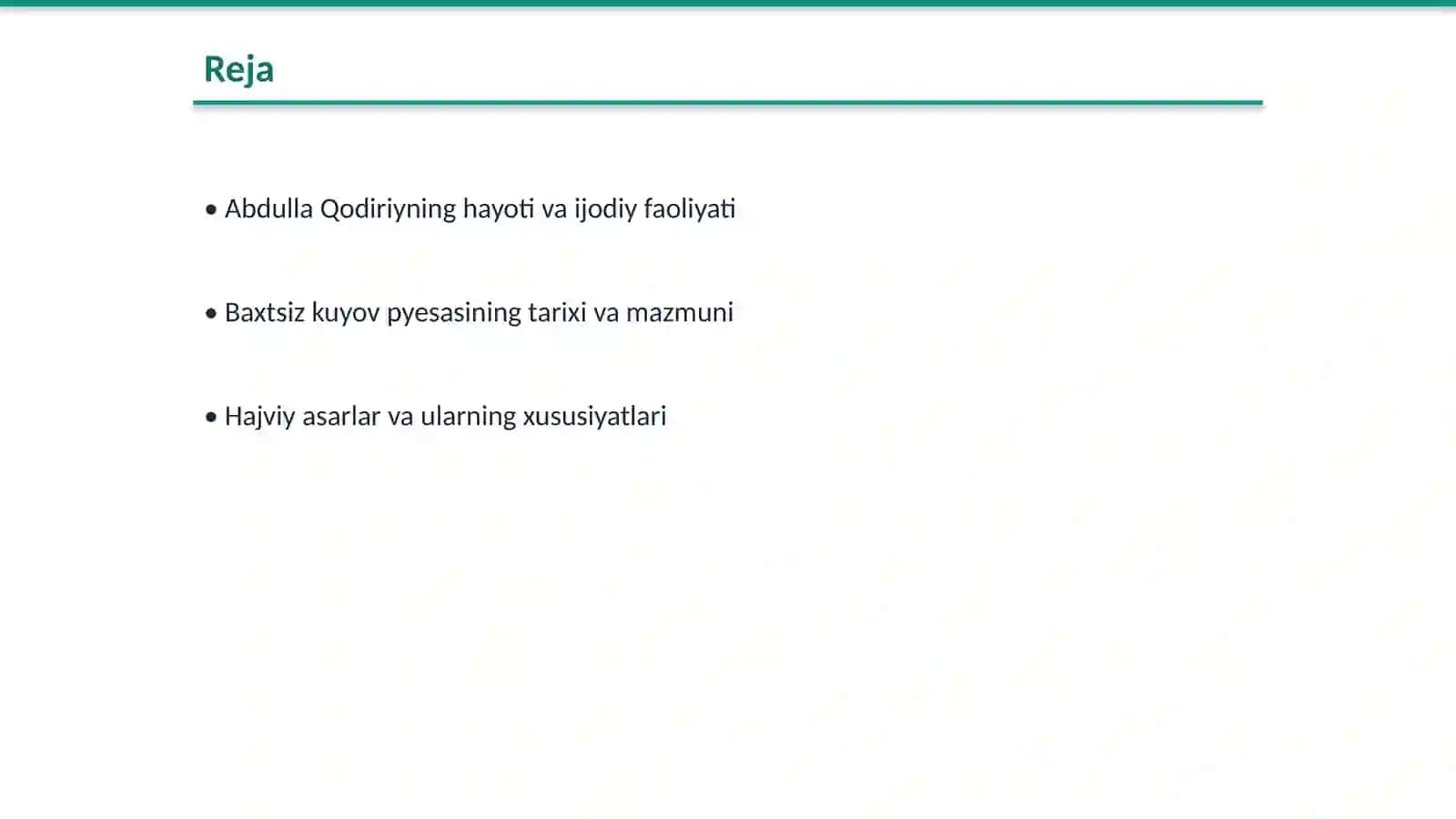 Abdulla Qodiriy hayoti va ijodi Baxtsiz kuyov pyesasi hajviy asarlar 2
