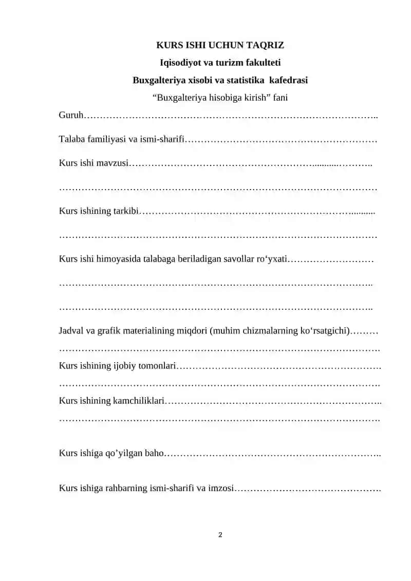 Buxgalteriya hisobiga kirish 2