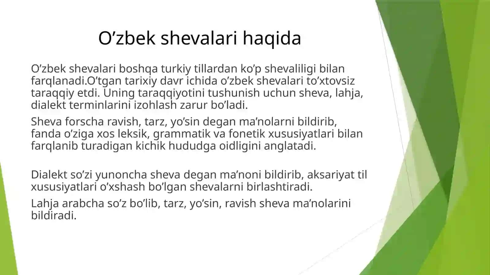 O’zbek shevalarining fonetik, leksik, morfologik va sintaktik tahlili 2