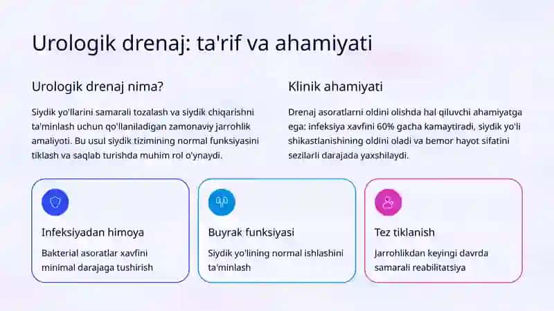 Urologik drenaj va kateterizatsiya tamoyillari 2