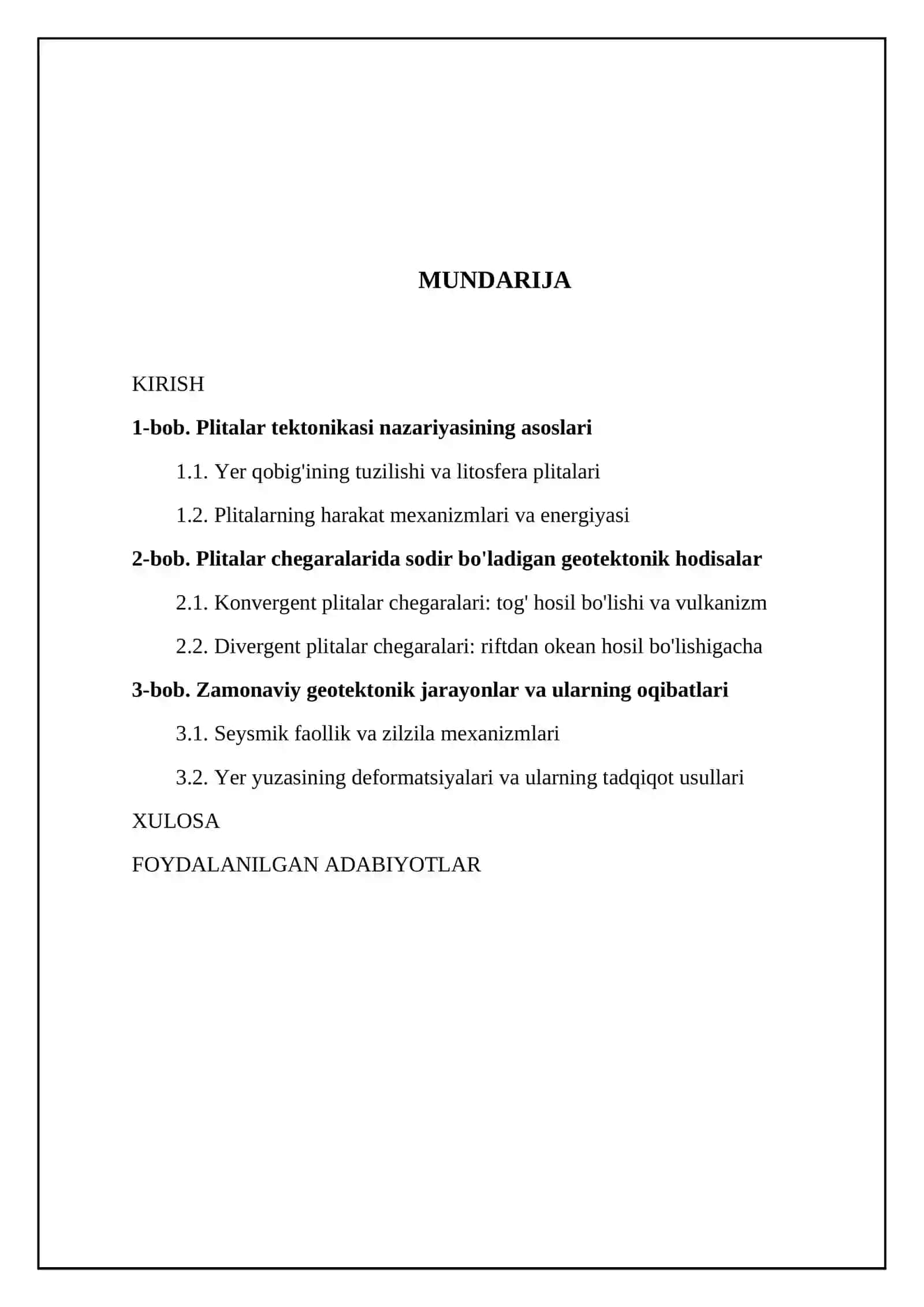 Hozirgi zamon geotektonik harakatlari nazariyasi va uning hodisalari 2