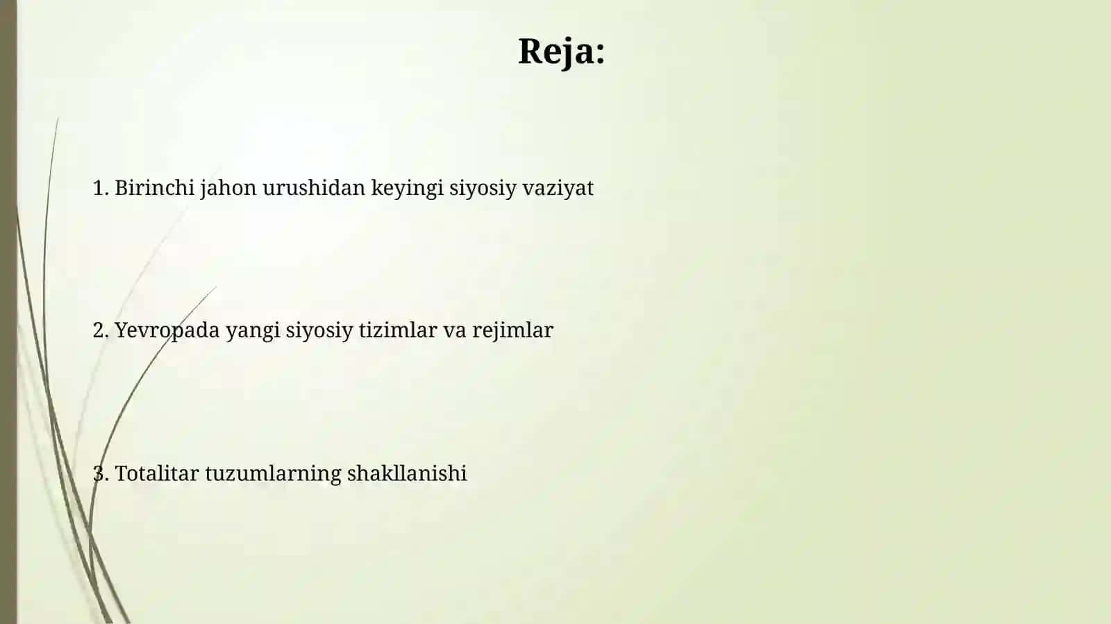 Jahon urushlari oralig‘idagi siyosiy hayot 2