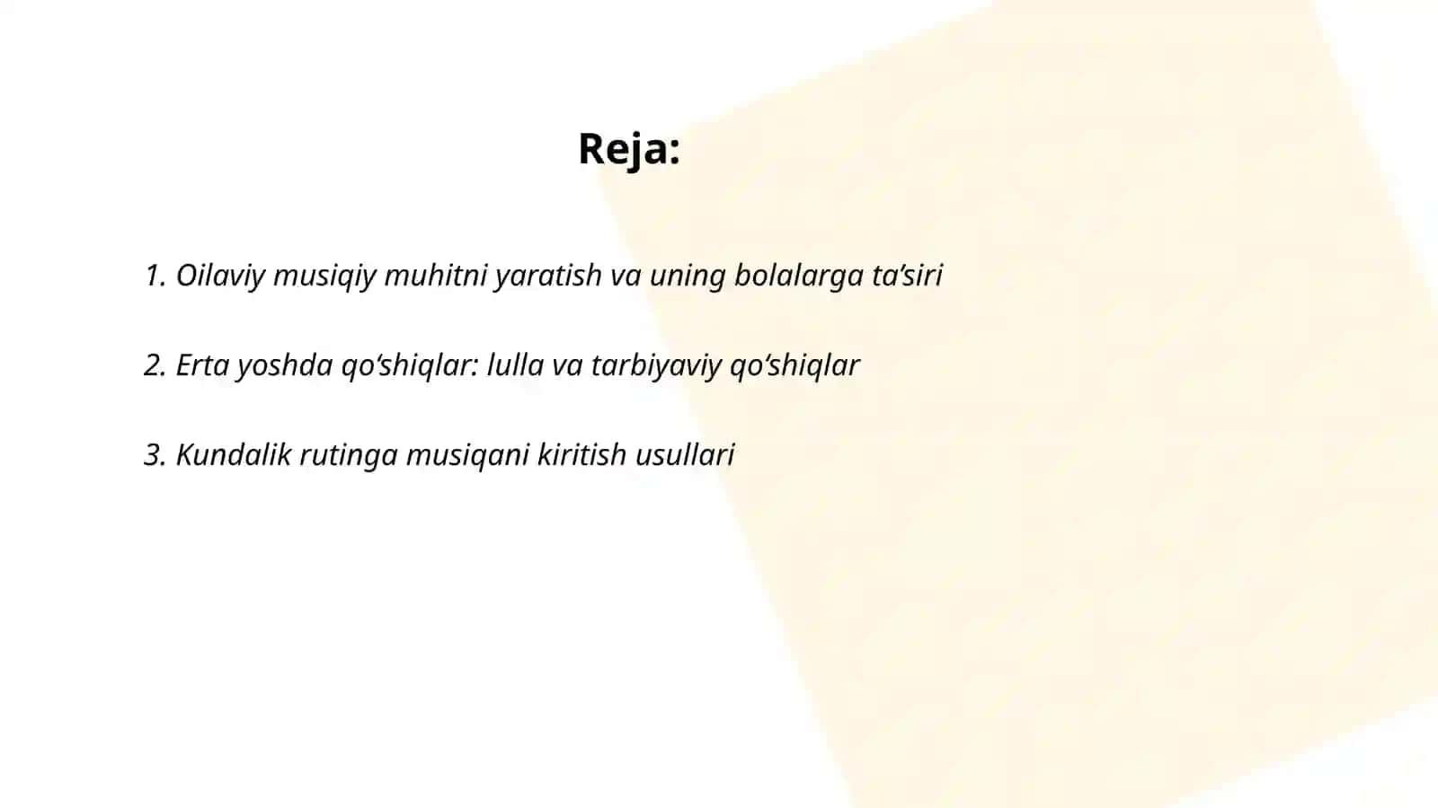 Oilada bolalarni musiqaviy qobiliyatini rivojlantirish 2