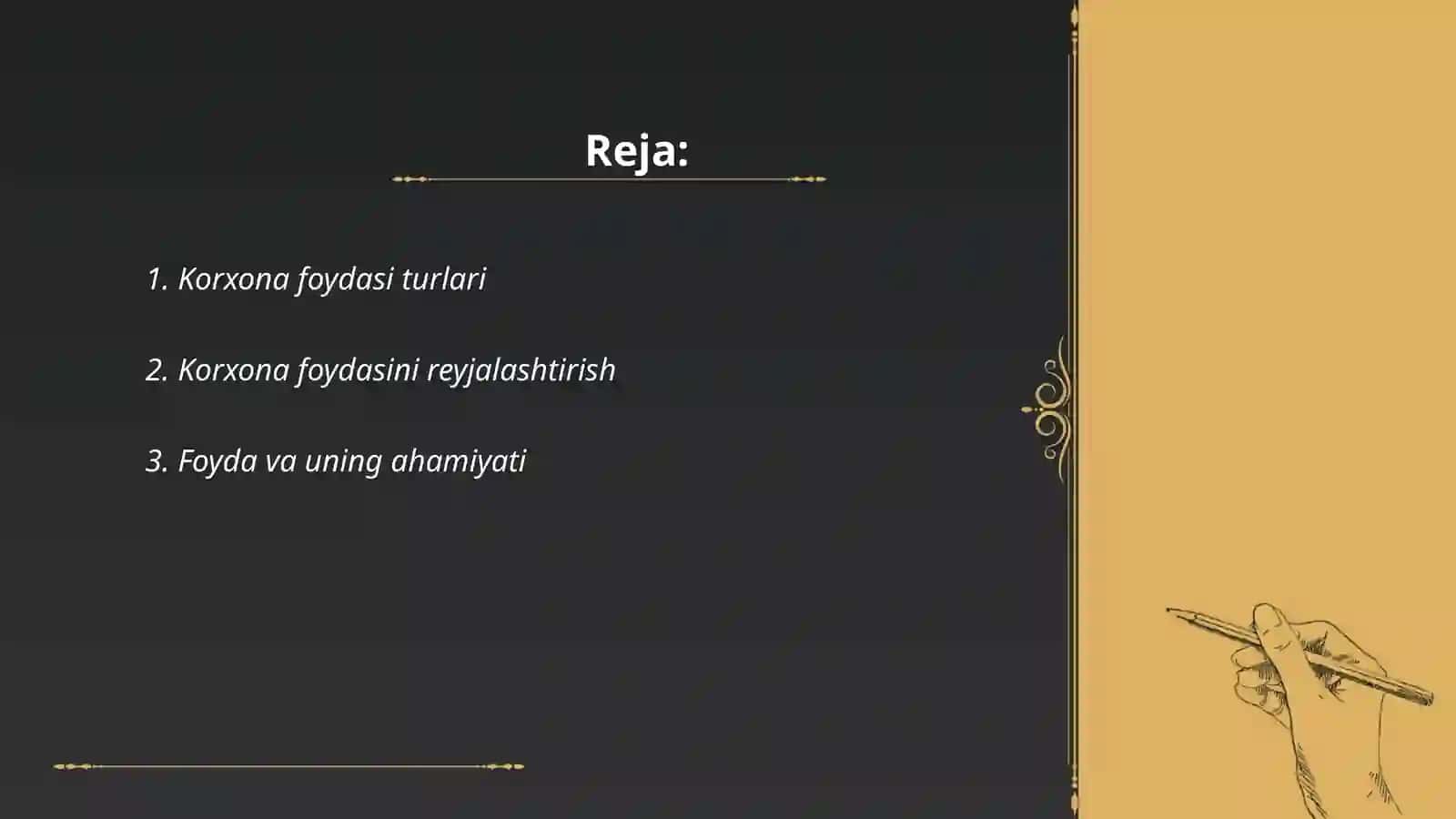 Korxona foydasi va uning taqsimlanishi va ishlatilishi 2