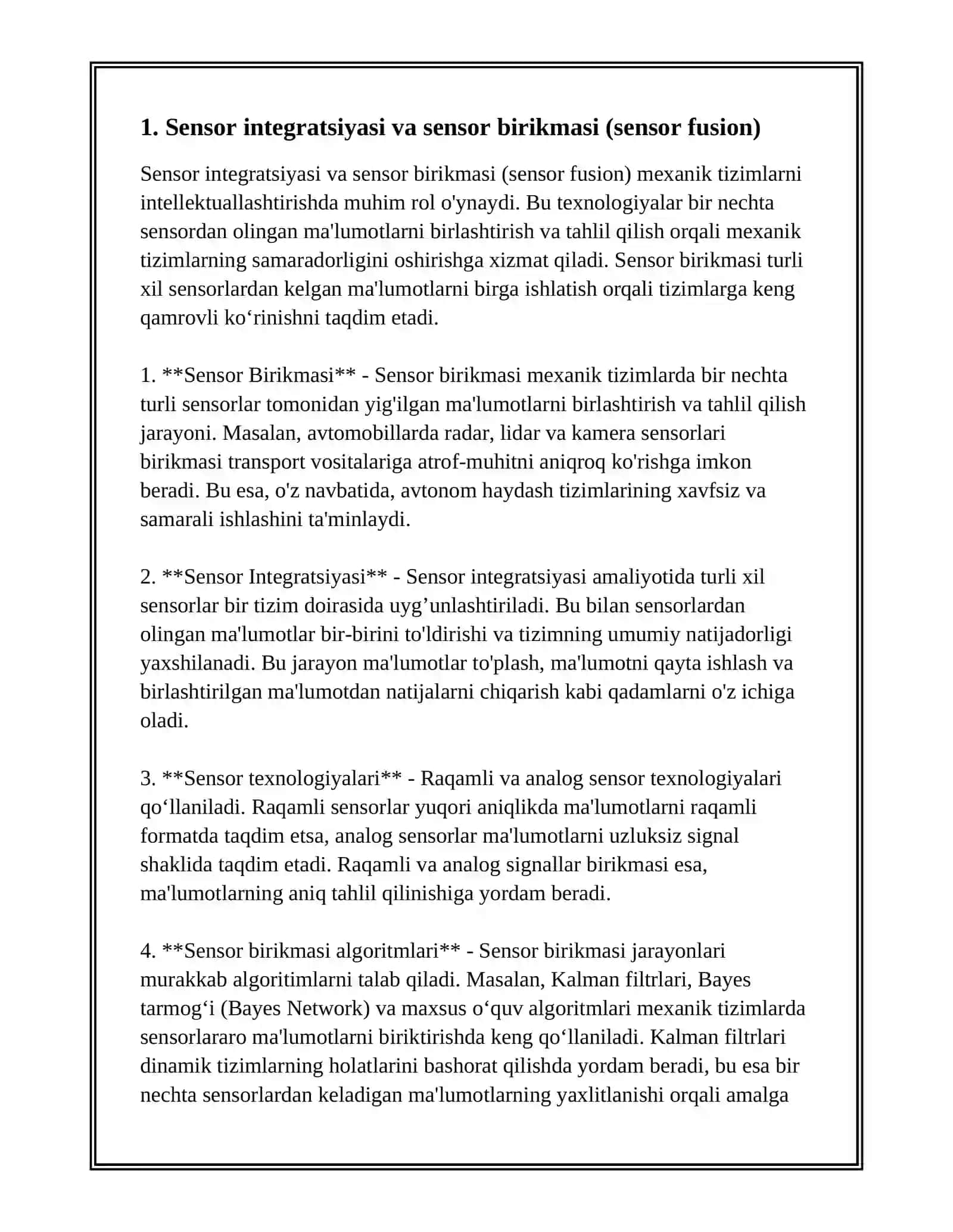 Sensor Birikmasi 2