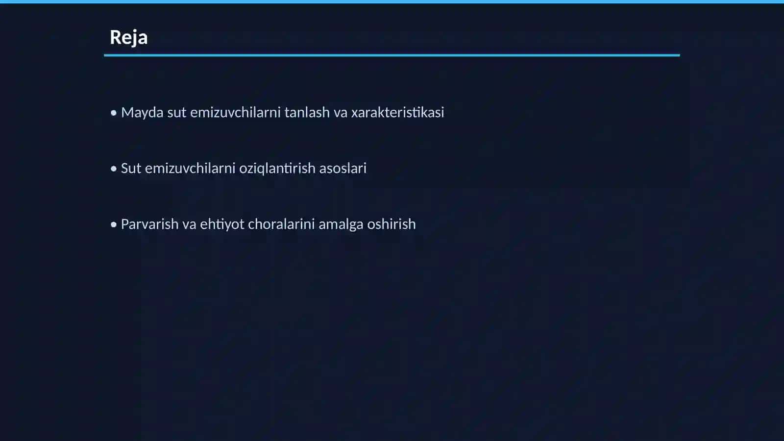 Mayda sut emizuvchilar va ularni parvarishlash yo'llarini o'rgatish 2