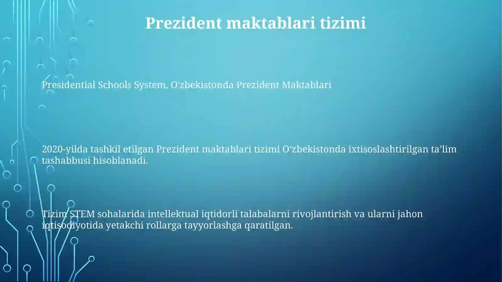 O'Zbekistonda Prezident Maktablari 2