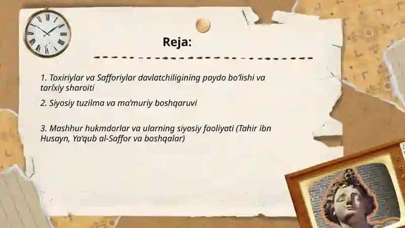Toxiriylar va safforiylar davlatchiligi 2