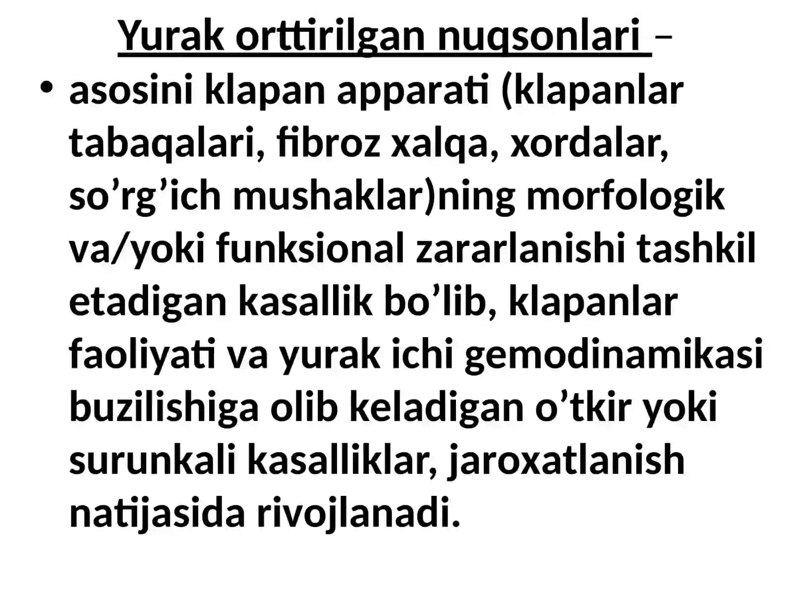 Yurak qon tomir nuqsonlari 2