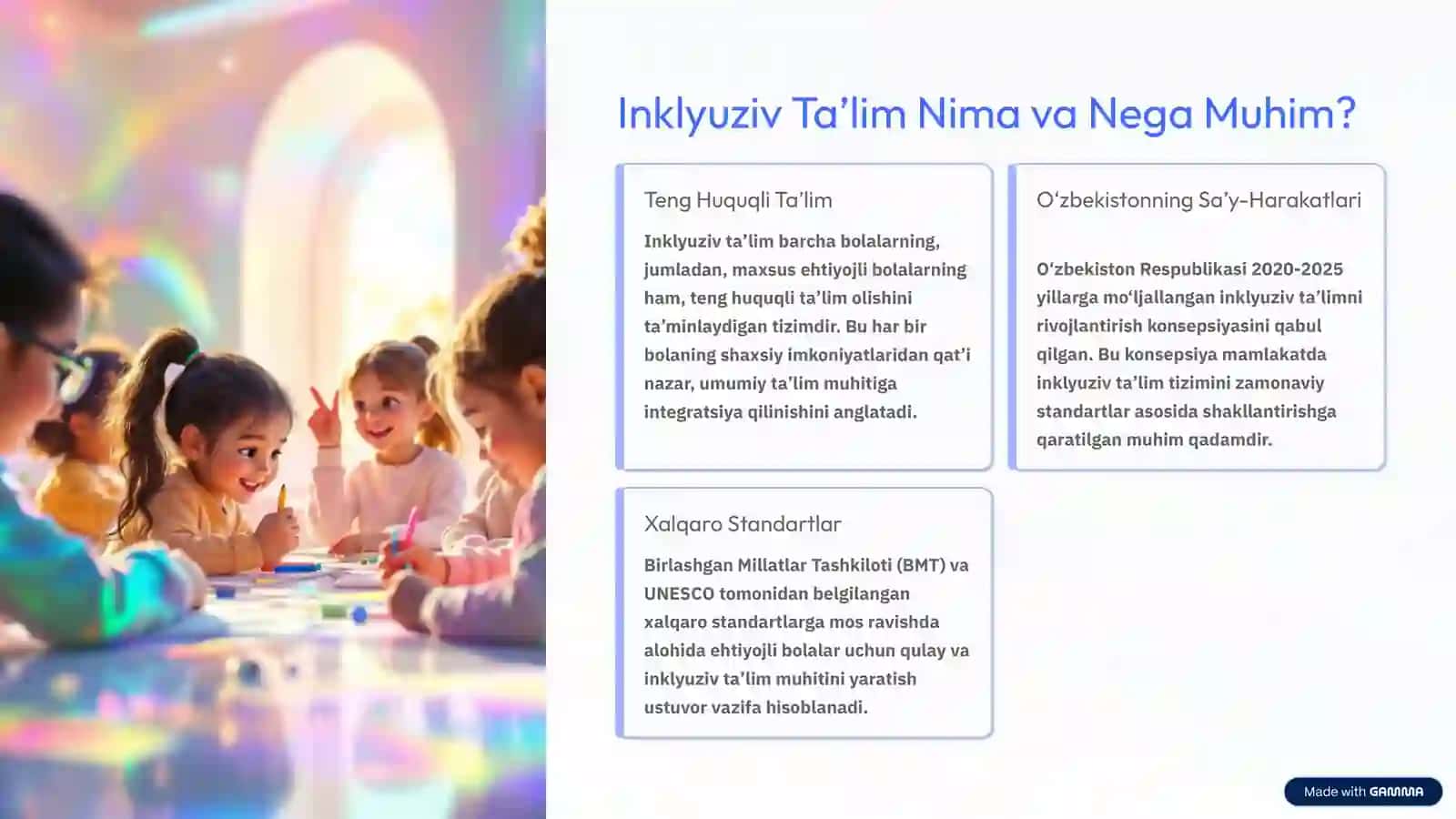 Sensor Kamchiliklari Bo‘lgan Bolalar Uchun Inklyuziv Ta’lim Strategiyalari 2