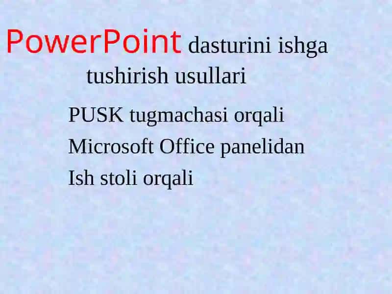 PowerPoint dastur 2