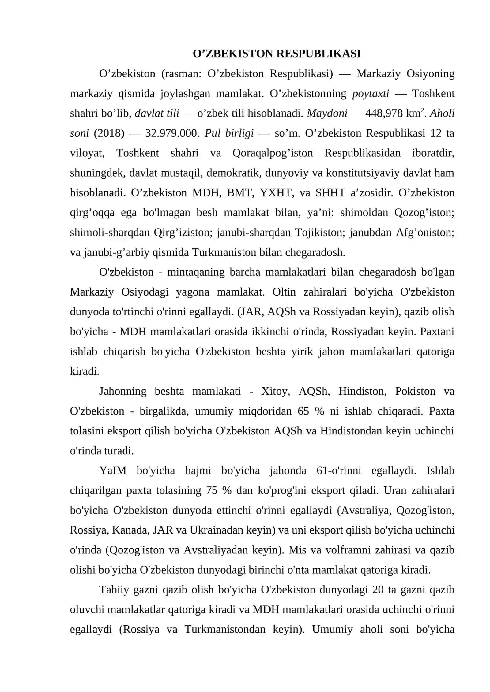 Ko’p qatlamli devor konstruksiyani qish va yoz sharoitiga loyihalash 1-HISOB GRAFIK ISHI 2