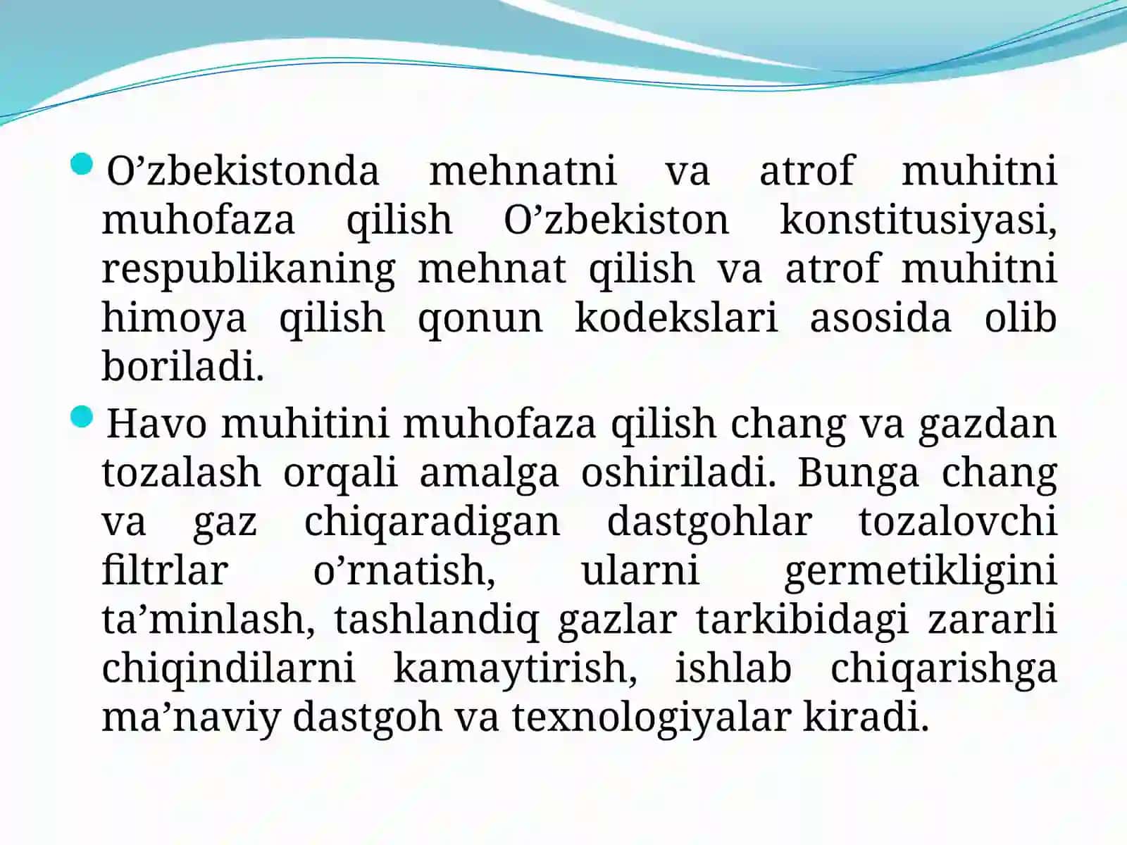 Metallurgiyada ekologiya asoslari 2