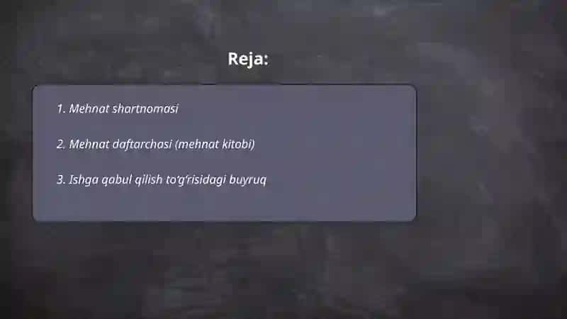 Mehnat shartnomasi 2