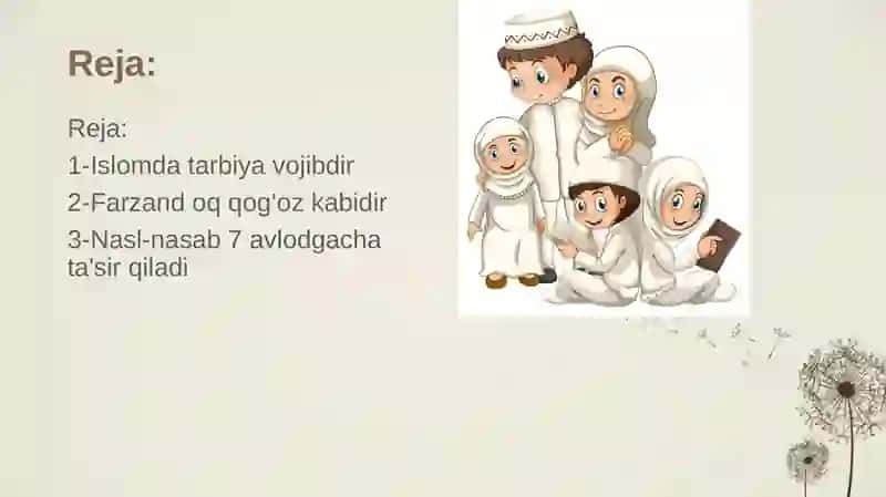 Islomda tarbiya vojibdir 2